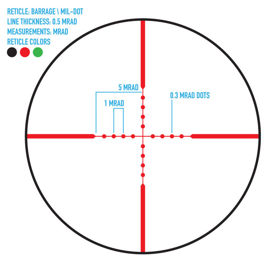 Firefield Barrage 1.5-5x32 Riflescope with Green Laser
