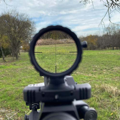 view through scope